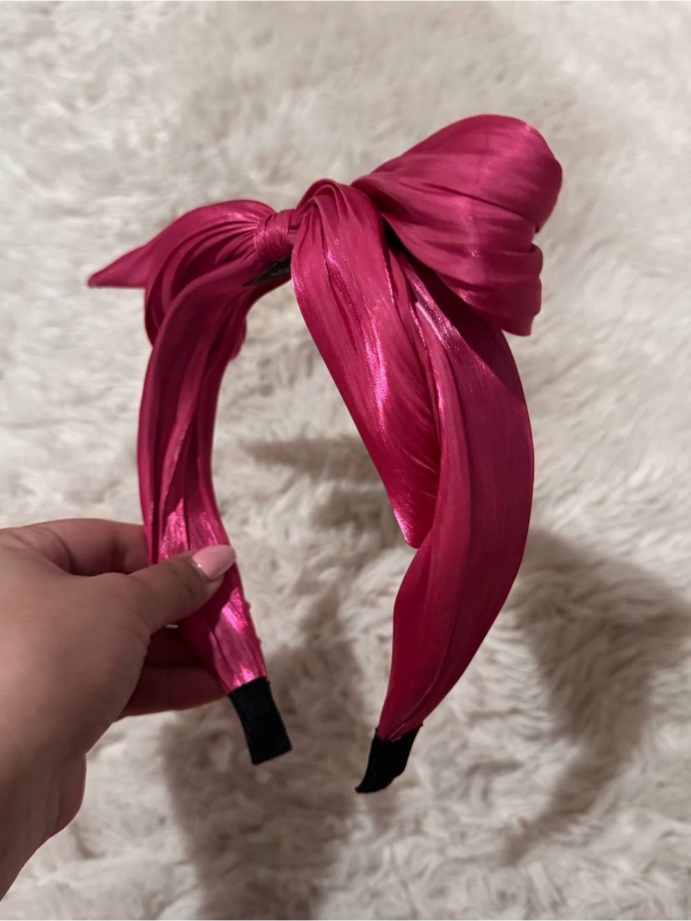 Tasha Fuchsia Bow Headband - Picture 3 of 7
